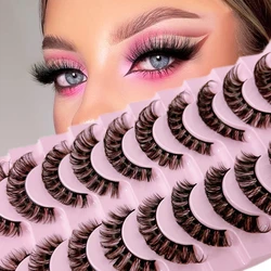 Reutilizáveis Fluffy DD Curl Lashes, Extensões de Cílios Postiços Russos, Cílios Mink 3D, 10-23mm, Novo