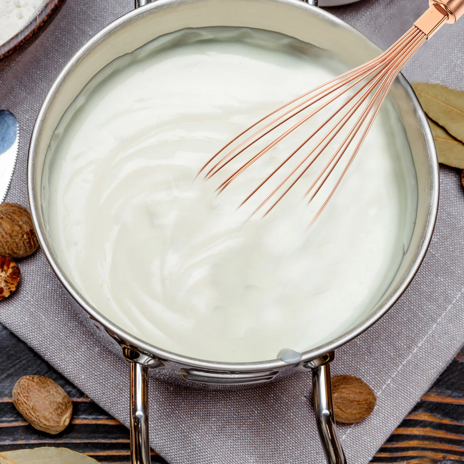 สแตนเลสสตีลคู่มือไข่ MINI Whisk KITCHEN Whisks สําหรับทําอาหารครีมนม Stirrer Multi-use Whisking TOOL