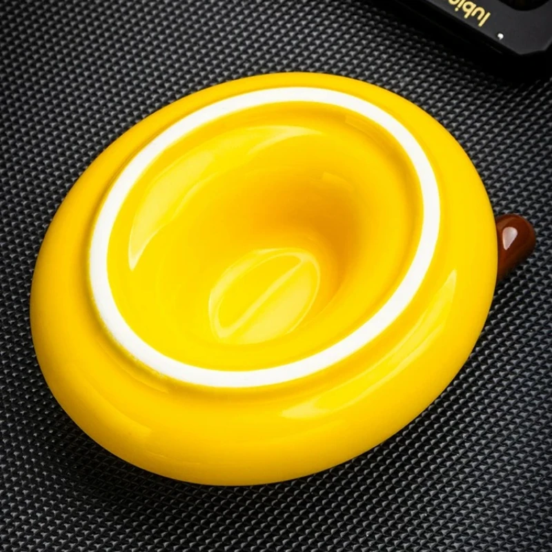 Portable Cigar Ashtray Cowboy Hat Shape Cigar Cigarette Ashtray Large Diameter Ceramic Cigar Ashtray Holder Smoking Accessories view 5