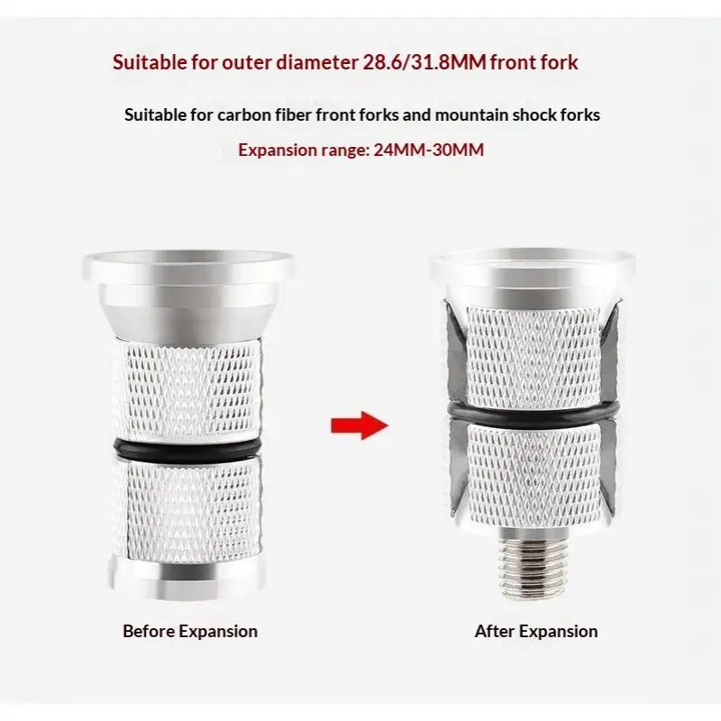 Gabelschaft-Expander 28,6mm 31,8mm Fahrrad-Steuersatz-Vorbau-Verlängerung Carbonfaser-Legierung Gabel-Expansions-Kompressionsstopfen – Detail 7