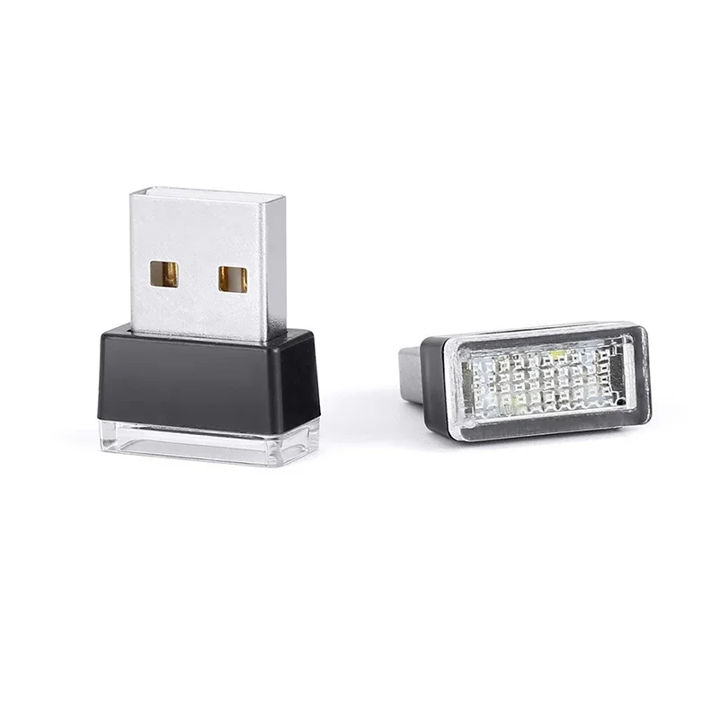 Mini USB LED Luce ambientale per auto Luce decorativa al neon colorata Illuminazione di emergenza Parti di automobili plug-and-play portatili senza fili