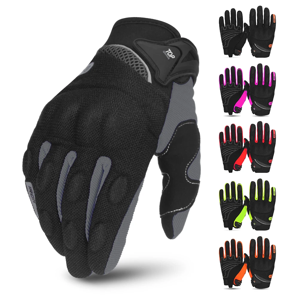 

Motorcycle Gloves Summer Breathable Motocross Racing Gloves Non-slip Wear-resistant Touch Screen Moto Biker Full Finger Gloves