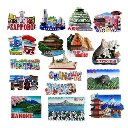 Asia Japan Flavour 3D Fridge Magnet Tourist Souvenirs Refrigerator Magnetic Decoration Articles Collection Handicraft Gift