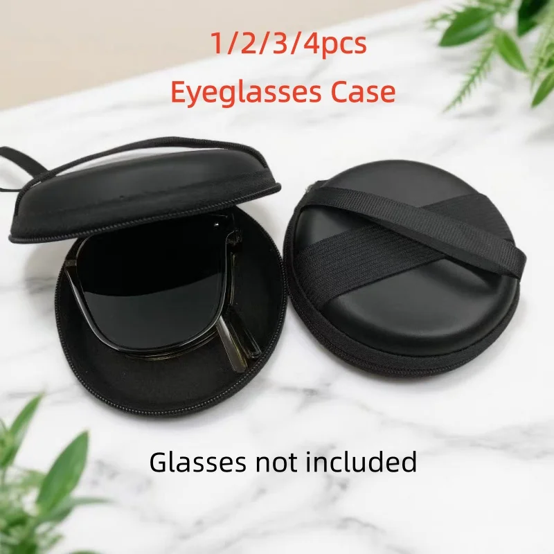 1/2/3/4pcs Foldable Glasses Storage Case, Compact, Practical & Portable, PU Outer Surface, Easy to Clean