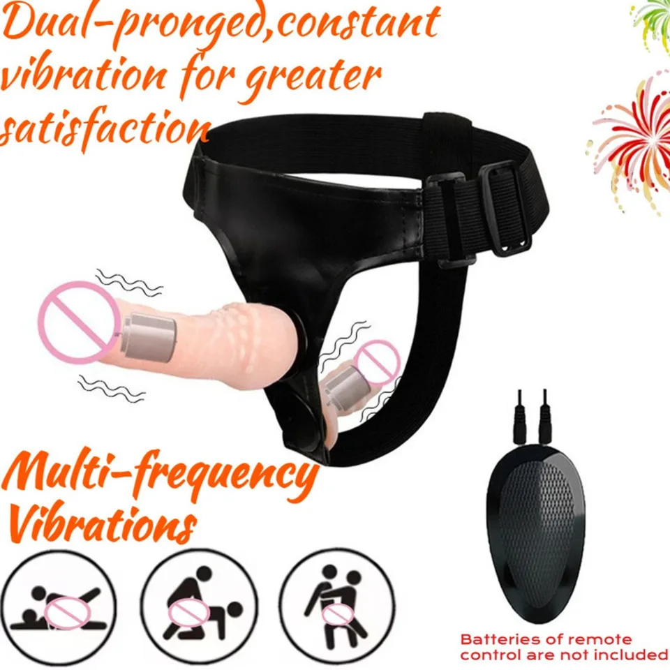 wearable-double-penis-dildo-vibrator-for-men-lesbian-women-vagina-clitoris-massager-strap-on-penis-elastic-harness-belt-sex-toys