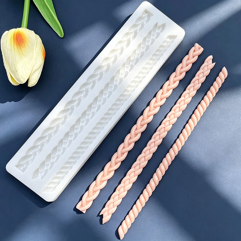 Chain Cable Rope Lace Silicone Sugarcraft Mold Cupcake Baking Mould Fondant Cake Decorating Tools