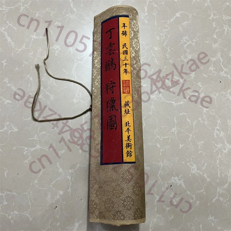 China Ancient Picture Paper,Ding Yunpeng's Hunting Map, Long Scroll Painting