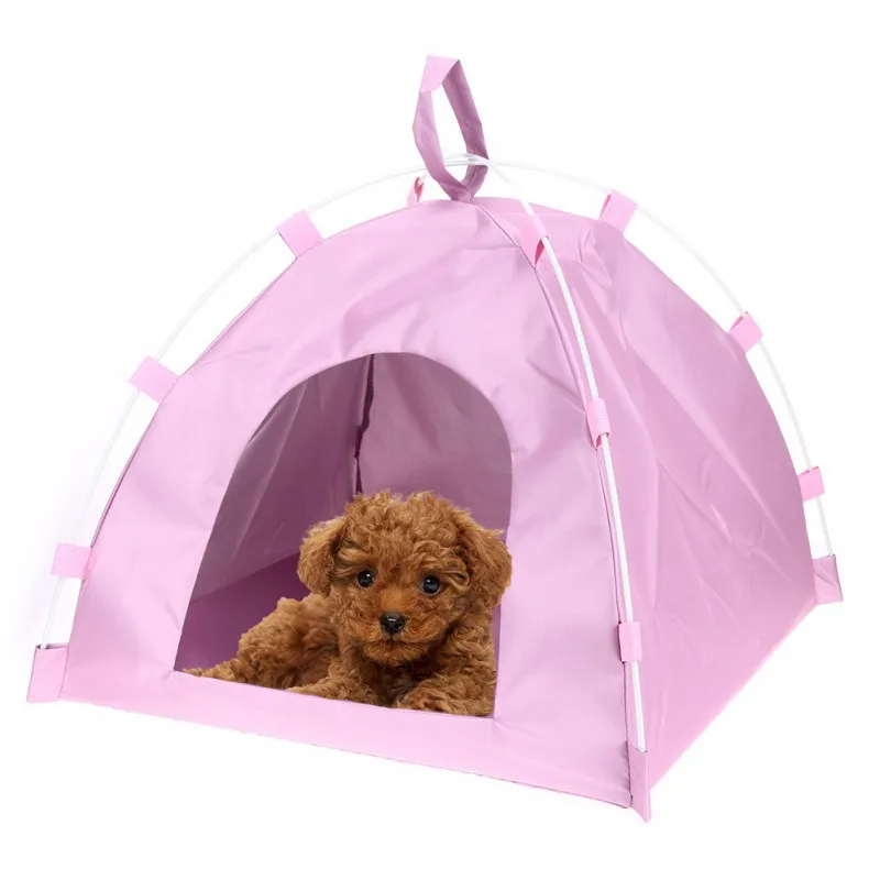 Pet Dog Tent Oxford Cloth Beach Sunshade Tent Portable Foldable Windproof Pet Protection Automatic Pop-up Window