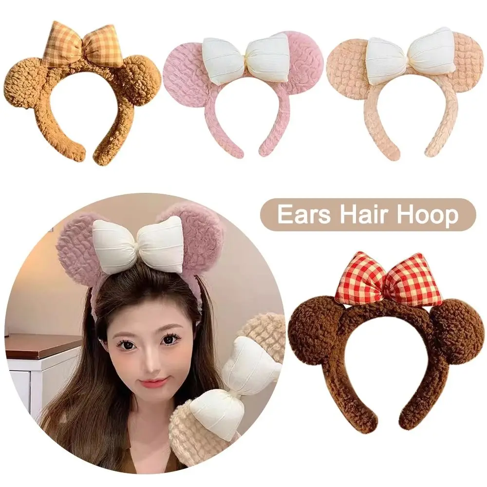 

Bow Hair Jewelry Ears Hair Hoop Hair Accessories Wedding Party Dress Bear Ear Hair Band Headdress Plush Party Stage Headgear