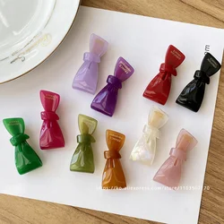 Korea France color small bow bangs clip red duck beak clip side broken hair clip French girl heart