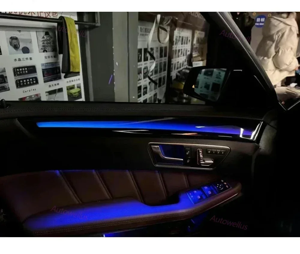 

Вентиляционное освещение окружающего освещения для Mercedes W212 E-Class 2010-2015, автомобильное внутреннее освещение, обновленная атмосфера, комплект RGB окружающей лампы