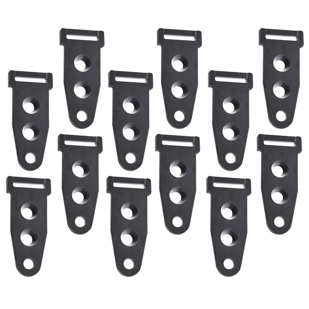 10 Pcs Tent Tents Adjustment Buckle Canopy Webbing Fixer Camping Install Connector Supplies Adjuster Black Spare Part Necessity