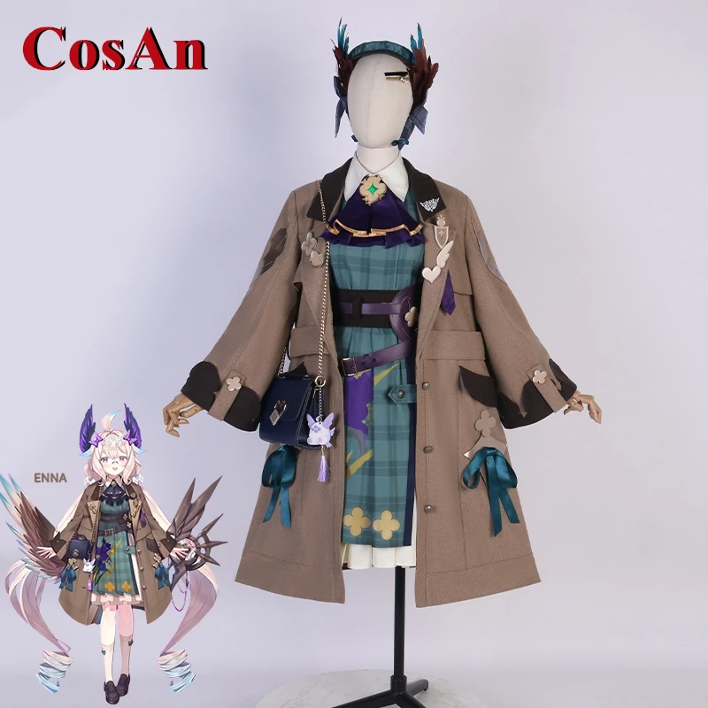 CosAn Game NIJISANJI EnnaAlouette Cosplay Costume New Clothes Party Role Play Clothing Anime Virtual YouTuber Coat