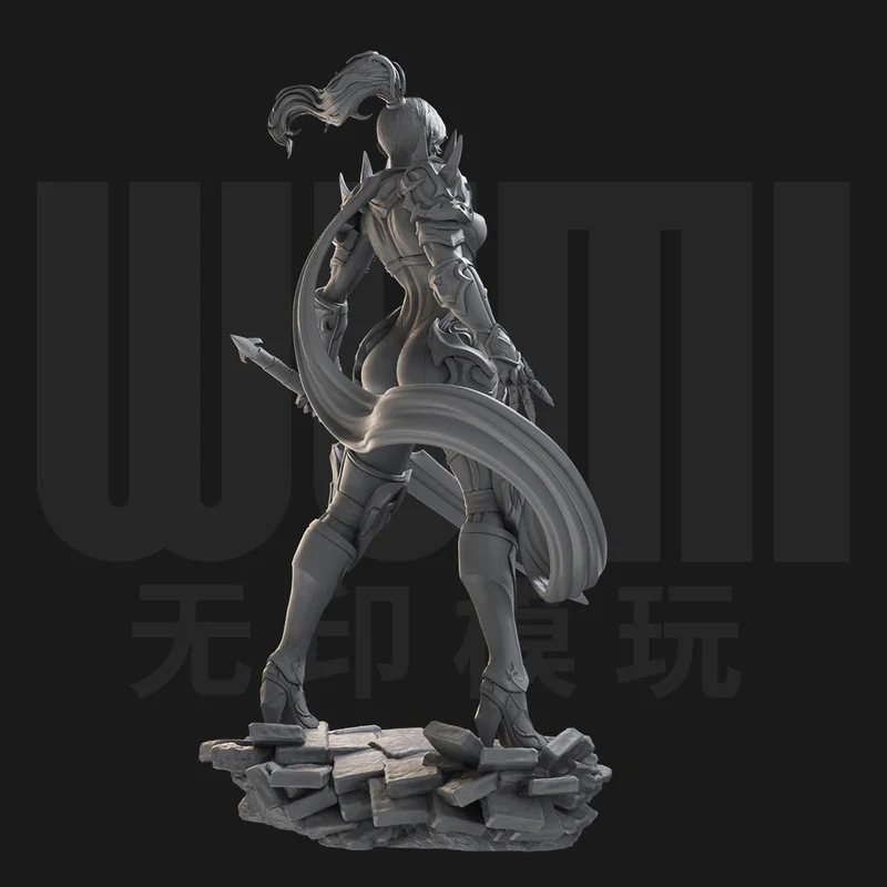 1/24 Female Warrior Resin Model Figure Gk Micro Miniature 3d Printed White Model Toy Unassembled And Unpainted Kit