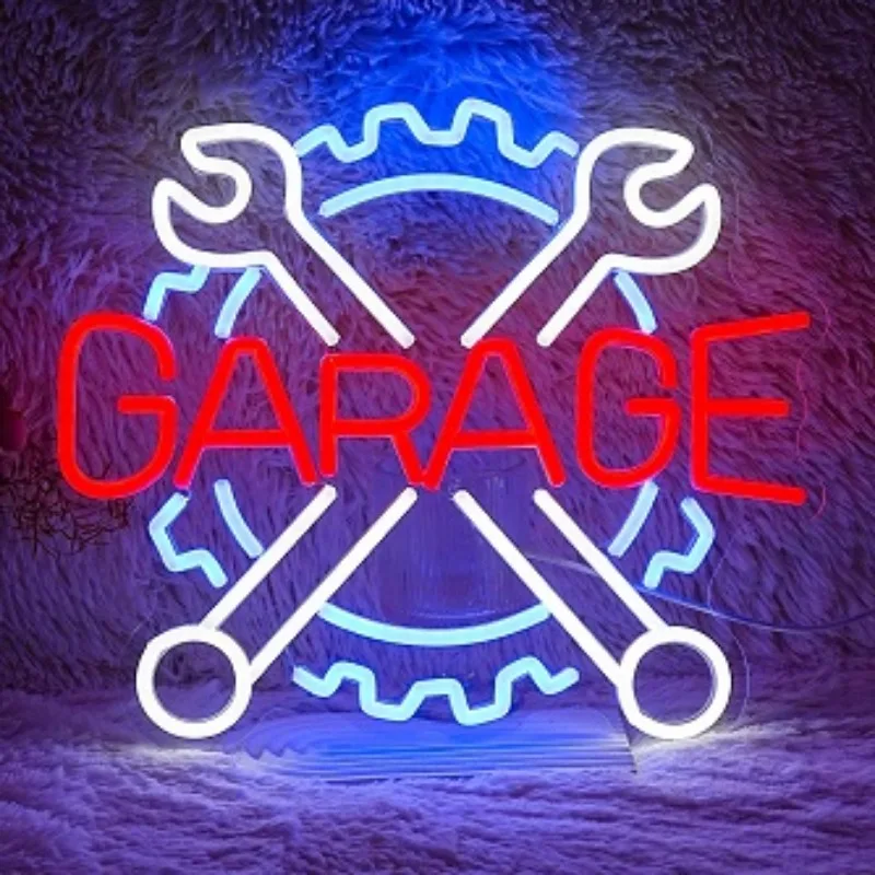 Check Engine Light Neon Signs for Wall Decor,LED Garage Neon Lights Sign for Dad Gifts,Man Cave Auto Repair Workshop Party Decor