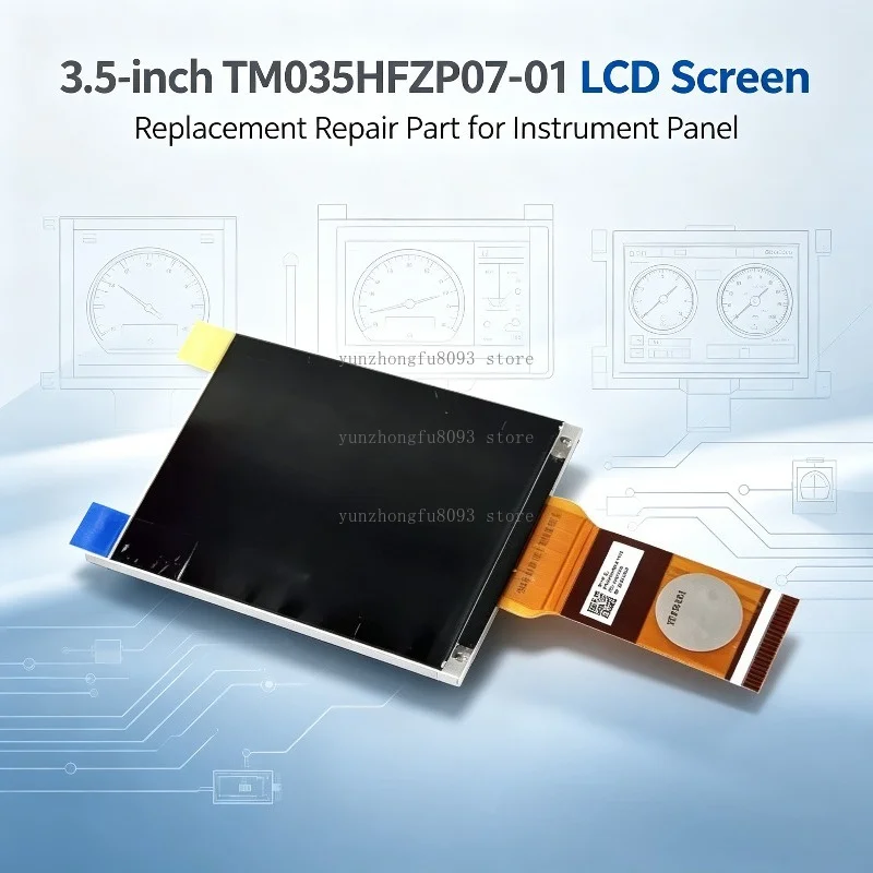 3.5-inch TM035HFZP07-01 LCD Display Screen, Replacement Repair Part for Industrial Instrument Panel