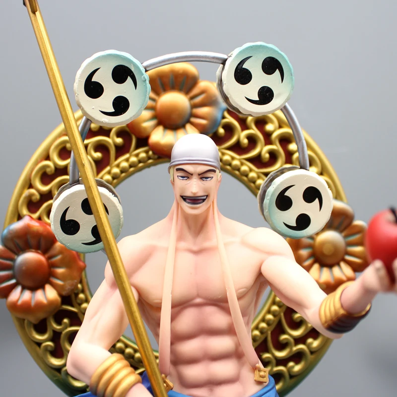 39cm Enel One Piece Thunder God Sitting Anime Action Figure Model Statue Boys Collection Desktop Decoration Ornament Toys Gifts