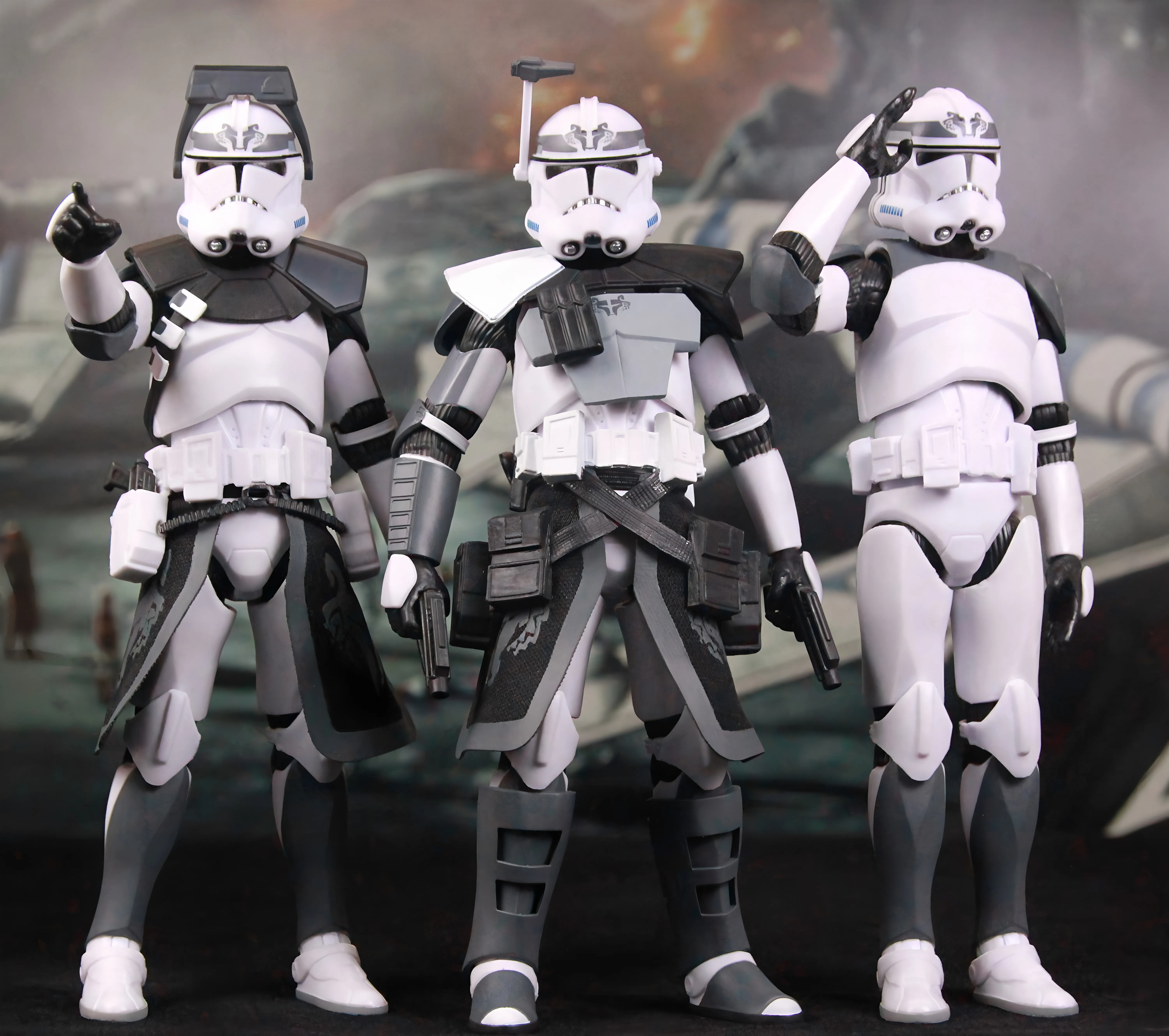 New Body(JOV3.0) - Star Wars 104th Trooper Wolf Pack Boost Sinker Comet Kamino ARC Trooper Grey Team 6" Action Figure Clone Toys