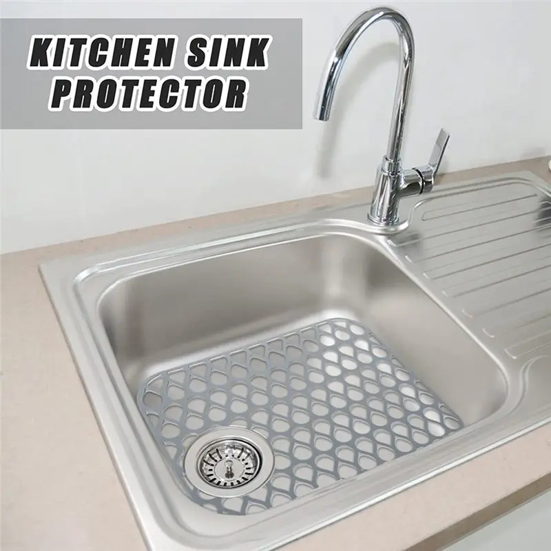 ABPP Kitchen Sink Mat, Silicone Sink Mats for Stainless Steel Sink, Sink Protectors for Kitchen Sink - 13.58X11.6inch