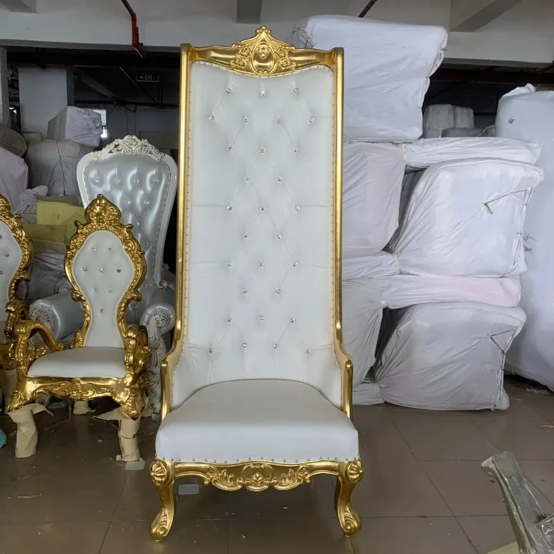 His And Hers Royal Black Trone Chair Executive Style Wedding Hotel King Thrown Chair for Couples
