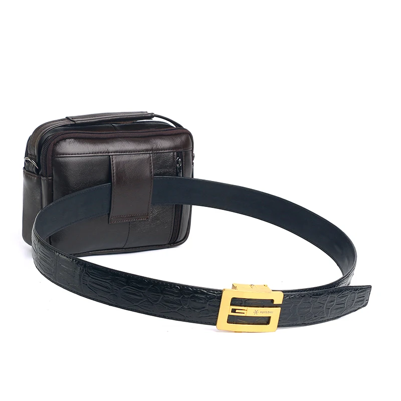 Men Messenger Cross body Shoulder Bags Genuine Leather Multi-Purpose Business Male Small Handbag Belt Fanny Waist Pack Bag