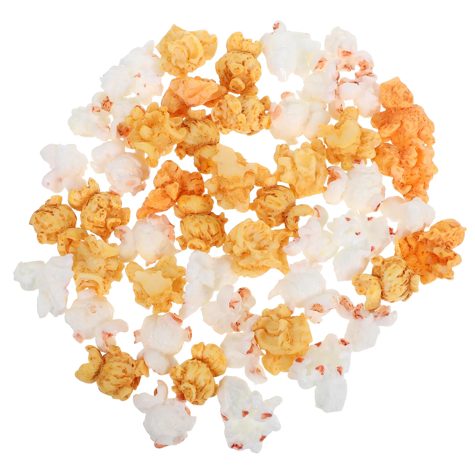

50Pcs Miniature Fake Popcorn Stylish Popcorn Decoration Mini House DIY Craft Supplies Accessory Photo Prop Children's Toy