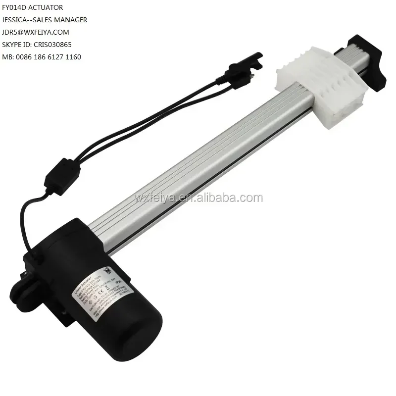 24V DC Linear Actuator 330mm Stroke 1000N Thrust Heavy Duty Electric Motor for Industrial Automation Furniture Lift System