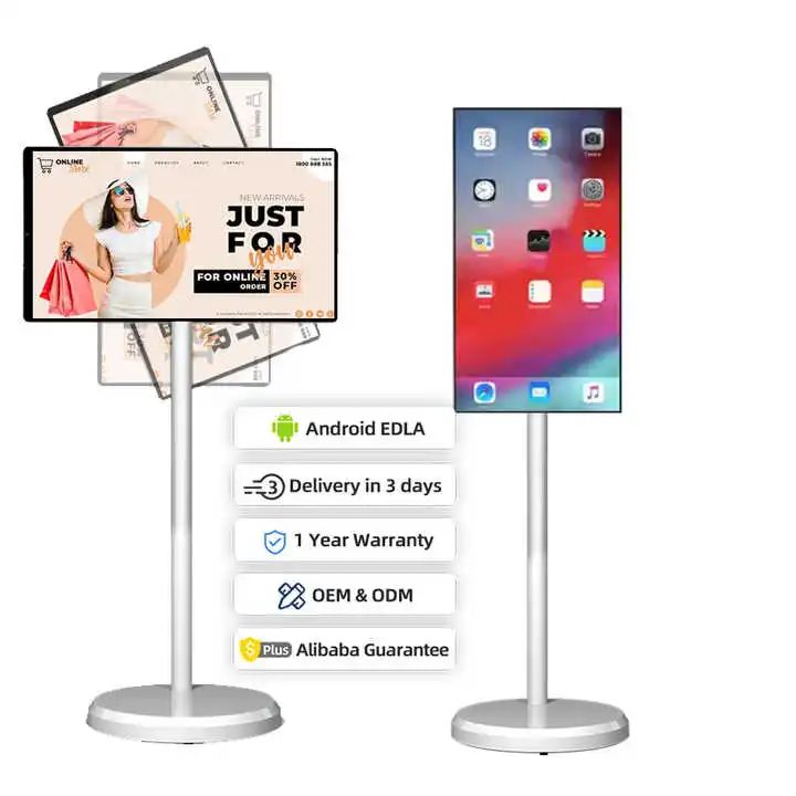 Tela plana 21.5 Polegada tv tela de televisão inteligente tela toque portátil tv móvel recarregável lcd suporte tv siga por me