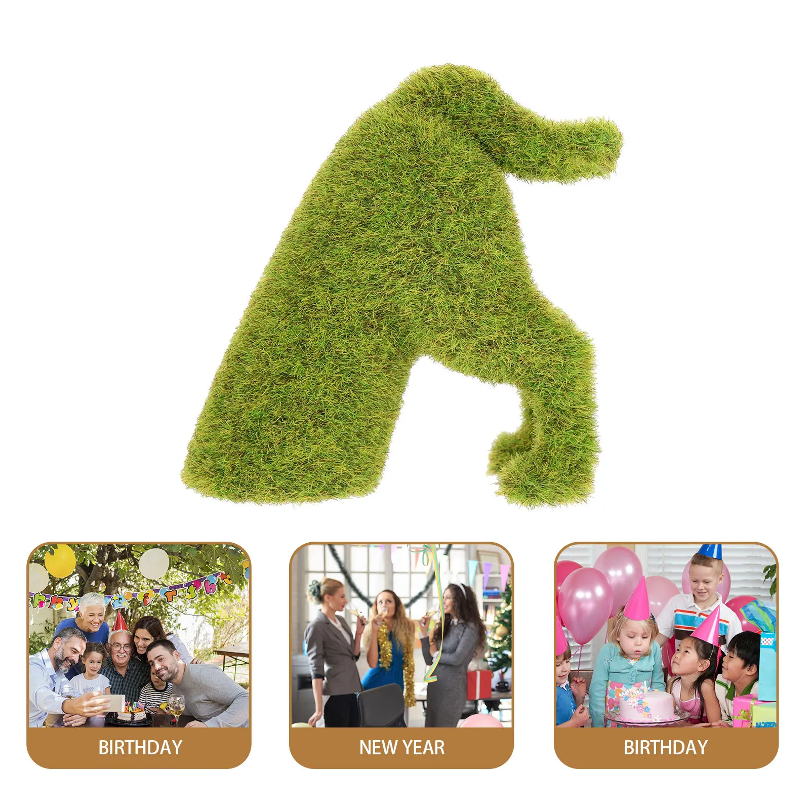 

Flocking Puppy Ornament Fresh Green Realistic Dog For Garden Home Decoration Yard Outdoor Decor Gardening Supply