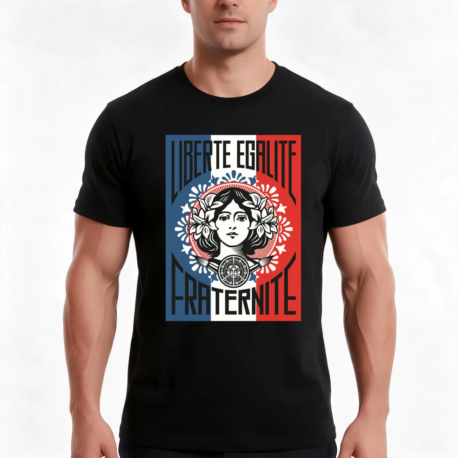 Retro Places To Get Shepard Liberte - Vintage Egalite Fraternite Is Safe Ways You Can T-Shirt, Summer Casual Cotton Tee