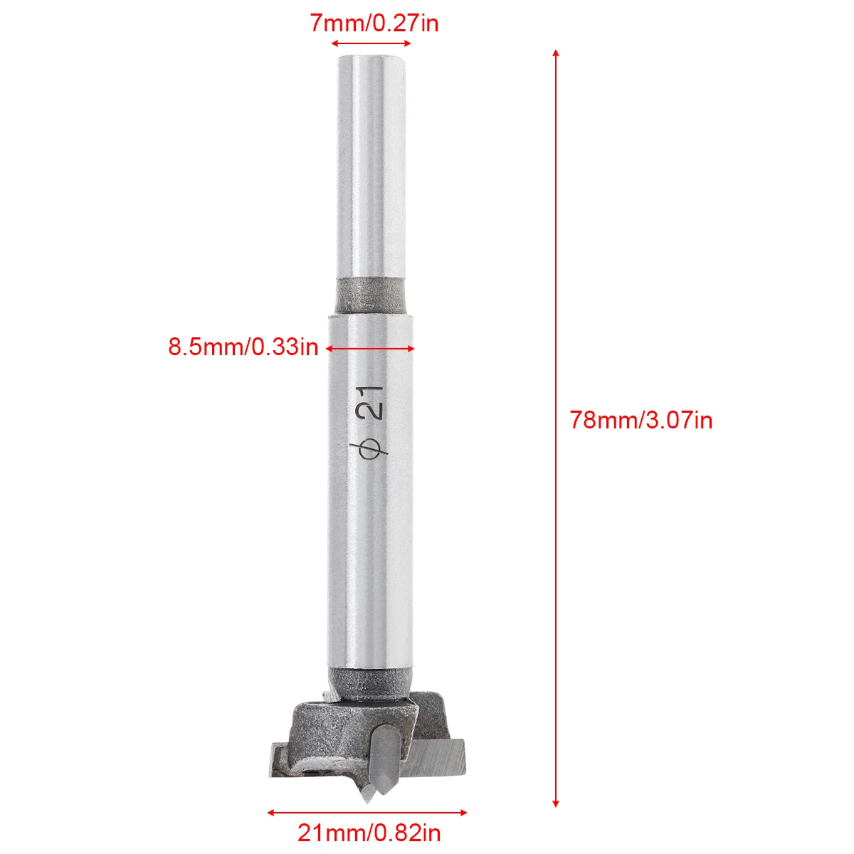 21mm Tungsten Steel Hard Alloy Wood Drill Bits Woodworking Hole Opener for Drilling on Plasterboard Plastic Boards Wooden Board
