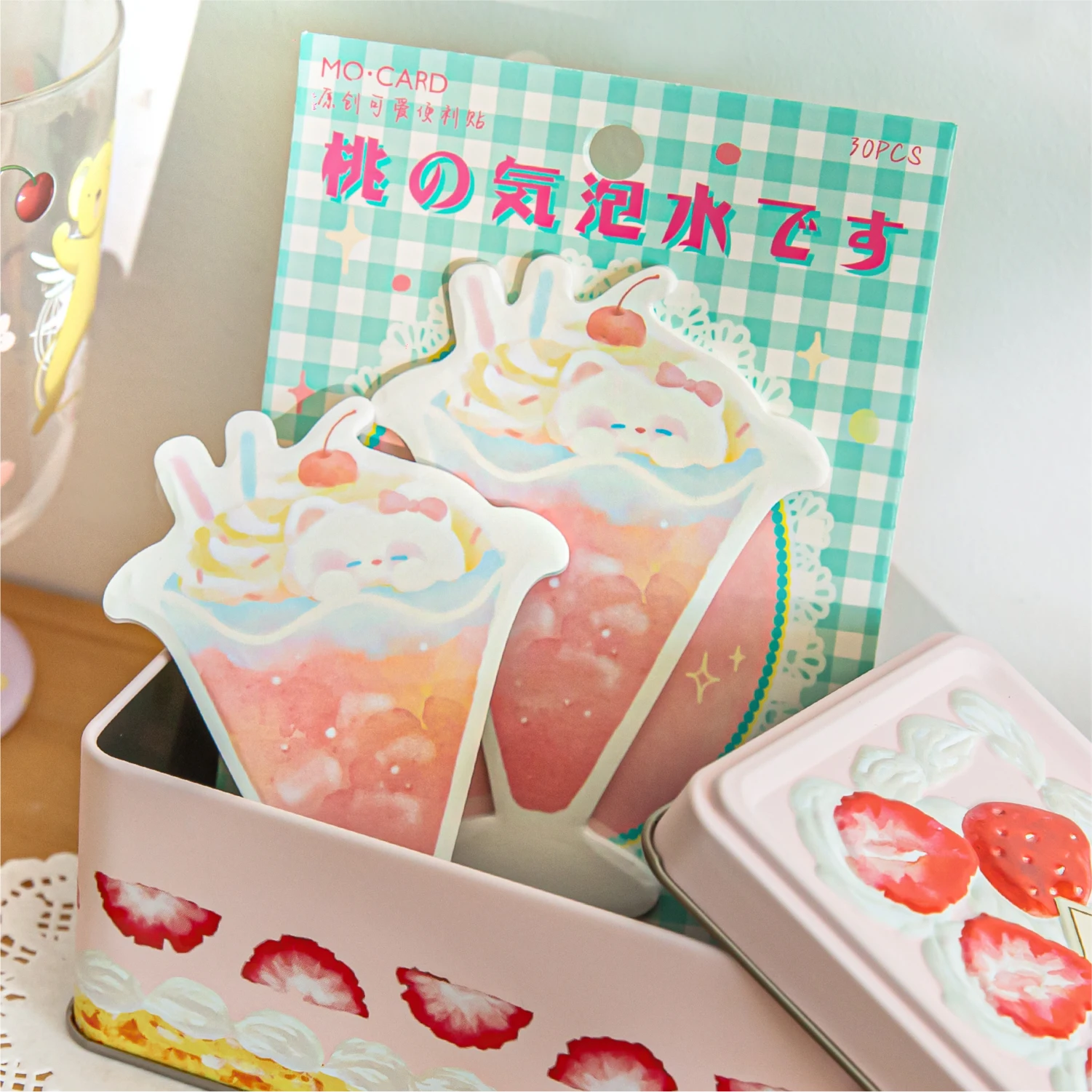 30 قطعة/الوحدة Kawaii اليابانية القرطاسية بعد الظهر الشاي ترك ملاحظات غير المرغوب فيه مجلة الكولاج الديكور سجل القصاصات ورق خلفية #6