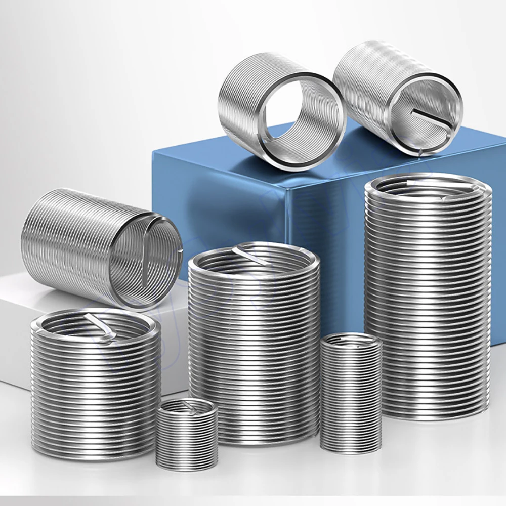 304 Stainless Steel Fine Thread Helical Coiled Wire Thread Inserts Screw Bushing Sleeve Thread Repair Kit M6 M8 M10 M12 M14 M16