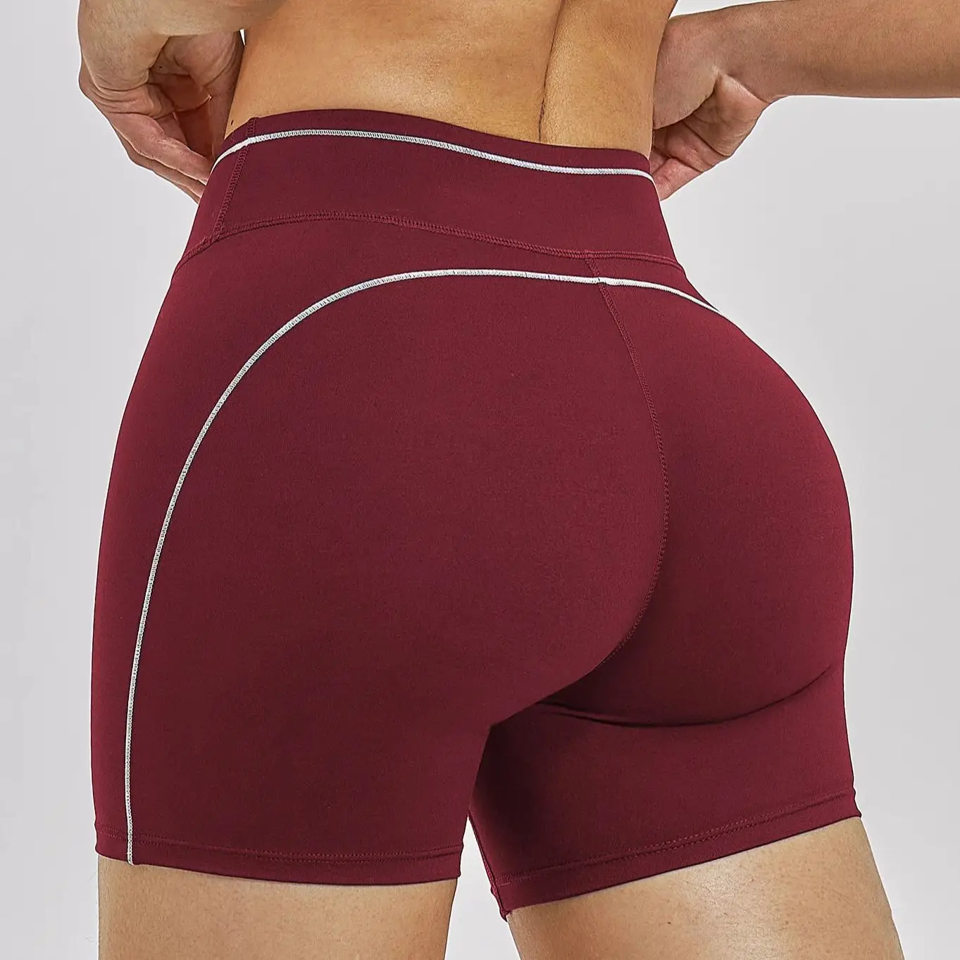 Shorts de sport taille haute à séchage rapide Ningyu pour femme, shorts de yoga push-up, shorts de c