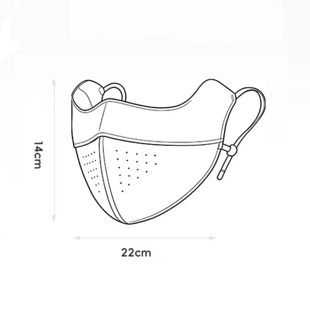 Outdoor Ice Silk Face Mask Verstelbaar anti-UV fietsgezichtsmasker Zonbescherming Ademend sportmasker