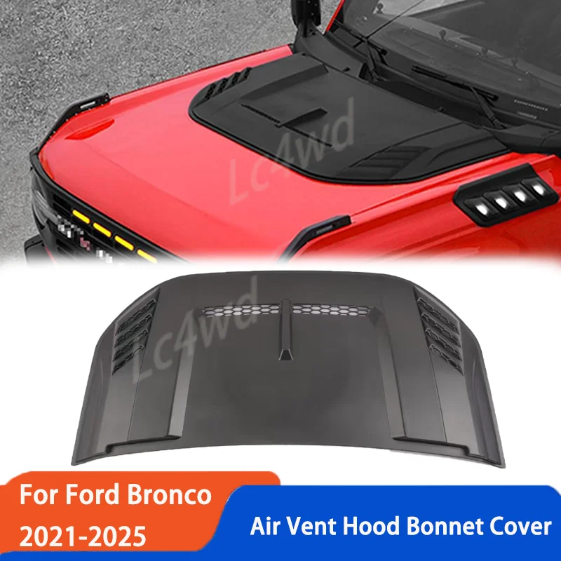 LC4WD 4x4 accesorios exteriores capó de motor Scoop cubierta de capó de ventilación de aire para Ford Bronco 2/4 puertas 2021-2025 (excluido Raptor)