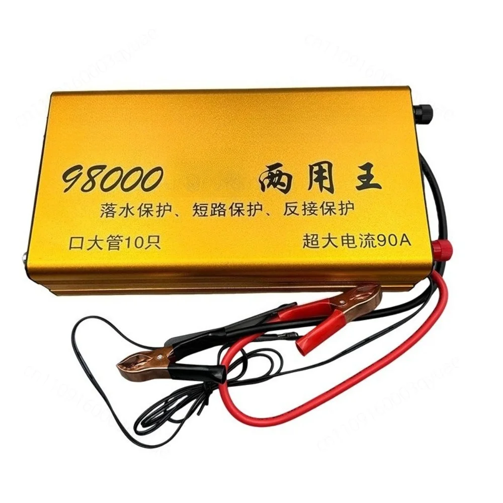12V Inverter Booster 98000W High Power with Reverse Connection Protection for Fishing