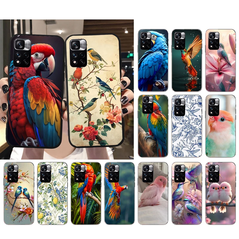 

Phone Case For Xiaomi Redmi note 14 Pro 14 13 12 11 10 Pro 14S 12S 11S Redmi 14C 13C 10 Bird Parrot