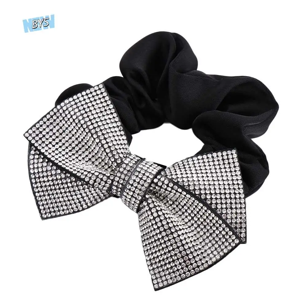 

Accessories Hair Tie Female Rhinestone For Girls Bow Knot Scrunchies Korean Style Hair Rope Ponytail Holder Women Hair Ring