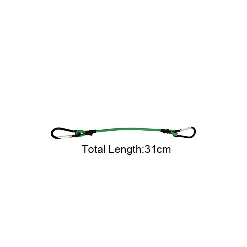 30-120CM Green 6MM Bungee Cords - Elastic Tie Straps with Hooks for Bikes, Car Luggage & Roof Racks