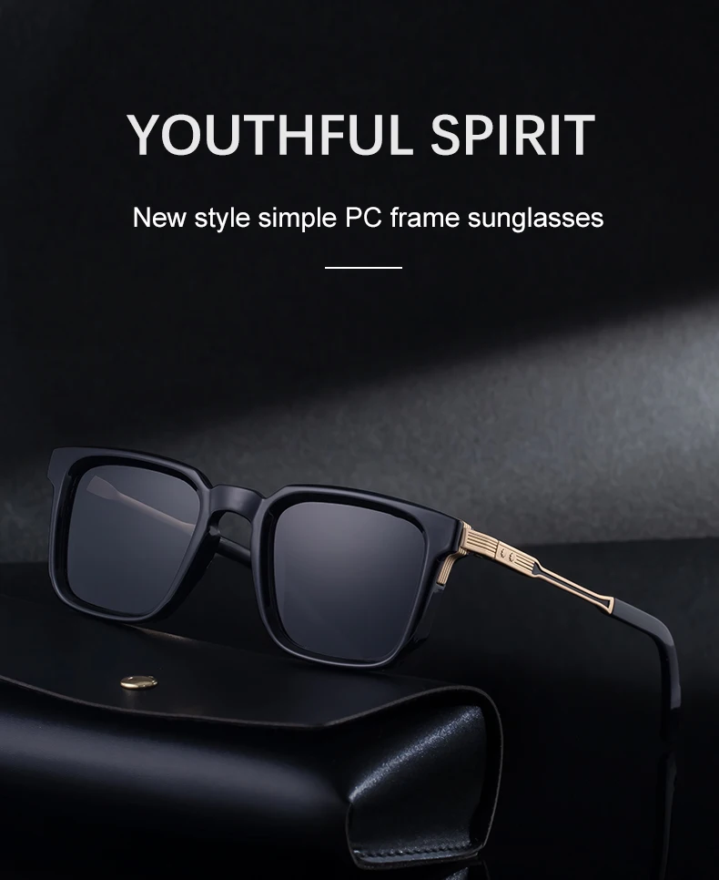 Polarisierte klassische quadratische Sonnenbrille für Herren 2026 – Luxusmarke Steampunk Fahrsonnenbrille für Männer – Vintage Outdoor-Brillen – Detail 3