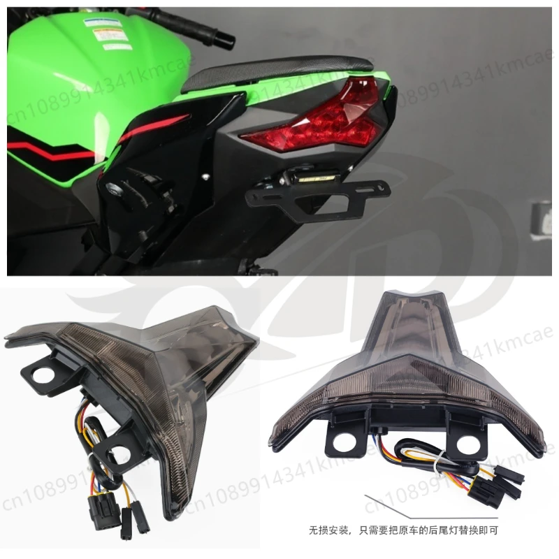 adatto-per-zx6r-ninja400-alettone-posteriore-corto-modificato-supporto-targa-luci-freno-e-indicatori-di-direzione