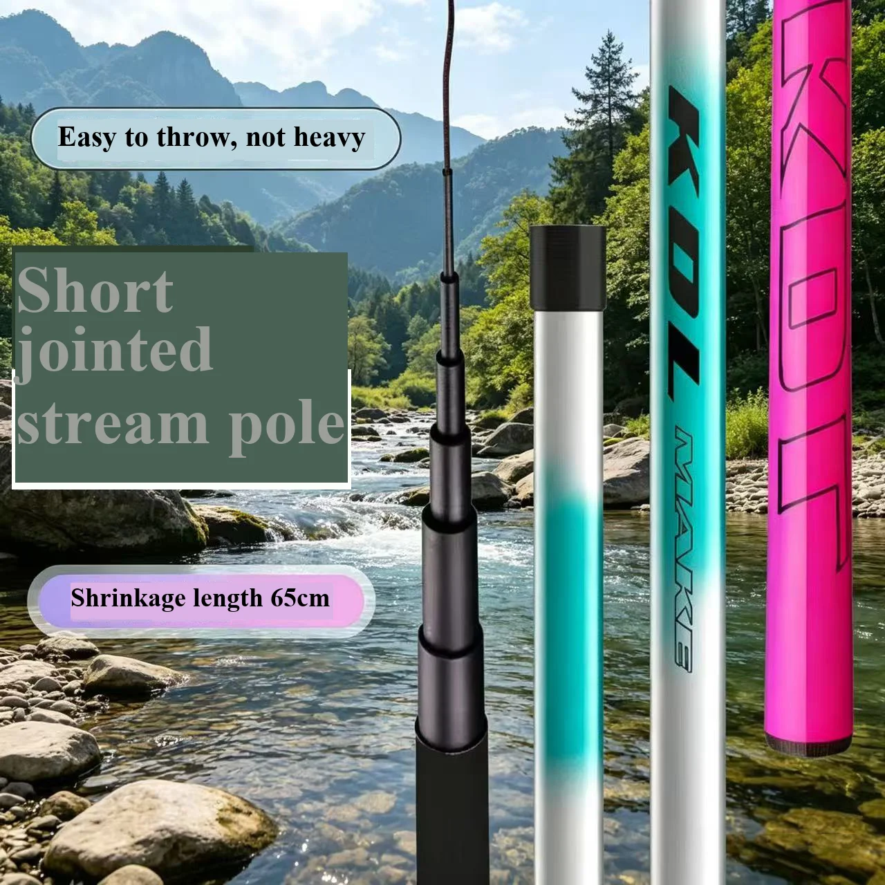 

Комплект для рыбалки: короткое удилище для ловли на тонкую леску, сверхпрочное, из углеродного волокна 28-го класса, портативное, для ловли карася и карпа.