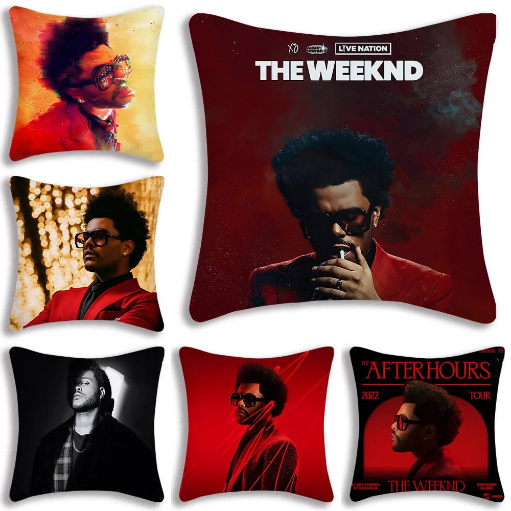 The Weeknd Hot Rapper Pillow Covers Cartoon Sofa Decorative Home Double-sided Printing Short Plush Cute Cushion Cover