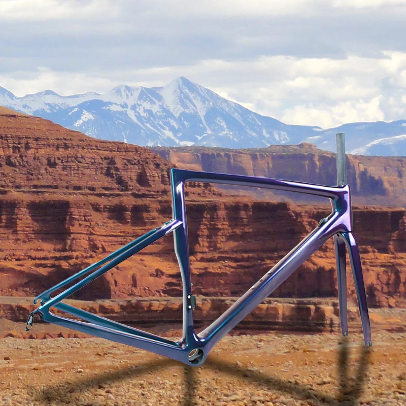 

Новый карбоновый шоссейный велосипед Cuadro De Bicicleta De Ruta Carbon 700c, дисковый тормоз, велосипедная рама, крепление на стойку, U-образная тормозная рама, карбоновая велосипедная рама