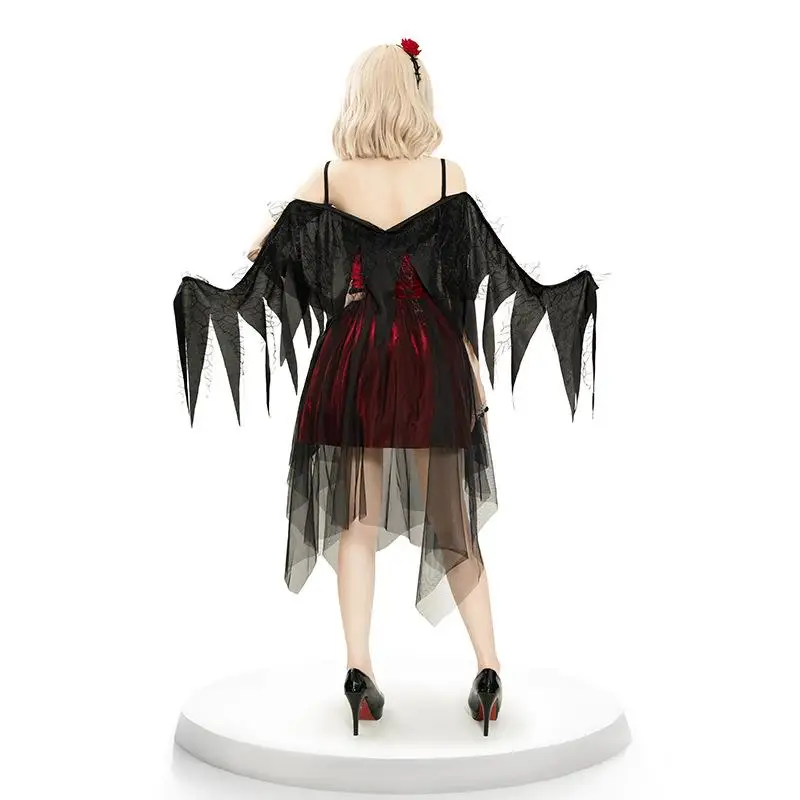 Red Devil Angel loween Costume Set da donna k Angel Role-plang Outfit Ele Gonna e top per donna