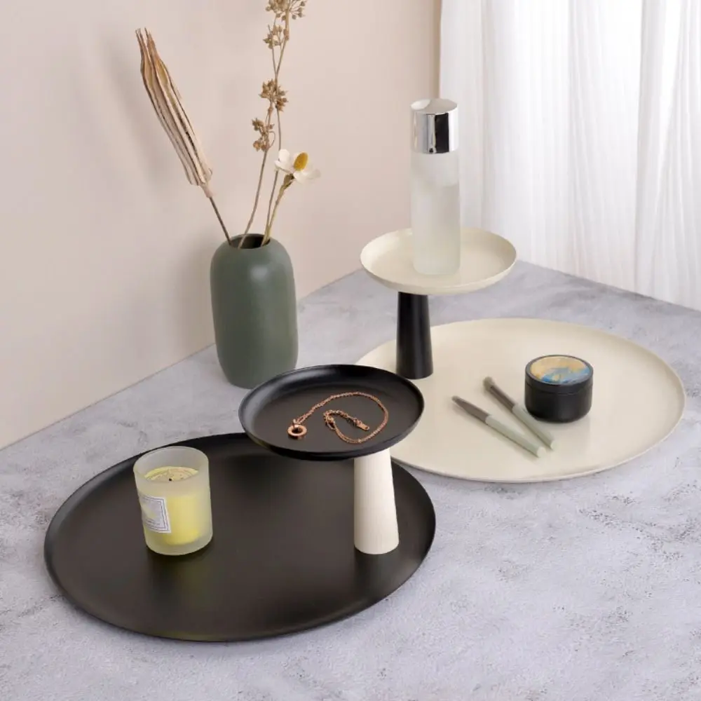 

Double-layer Cosmetics Storage Tray Creative Simple Jewelry Display Plate Circular Detachable Jewelry Storage Rack Candy