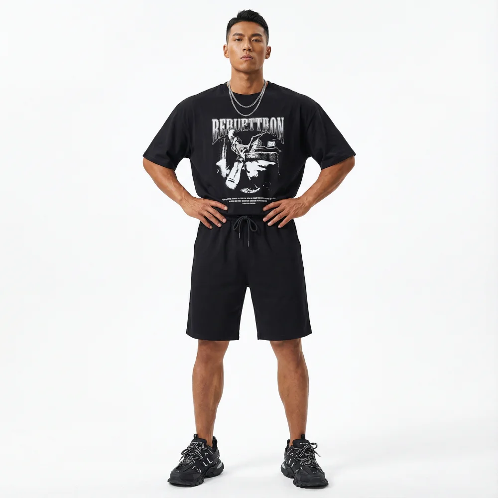 Men's Casual Cotton Shorts for Workout & Everyday Wear Comfortable Drawstring Sweat Shorts with Side Pockets Pants Men Clothing