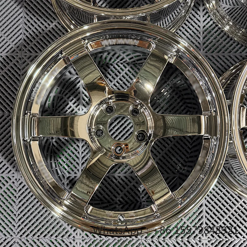 Custom TE37 Style Forged Chrome Wheels 18 19 20 Inch Deep Lip 5*114.3 5*120 for 350Z 370Z Supra IS F30 G20 F32 G22 M3 M4