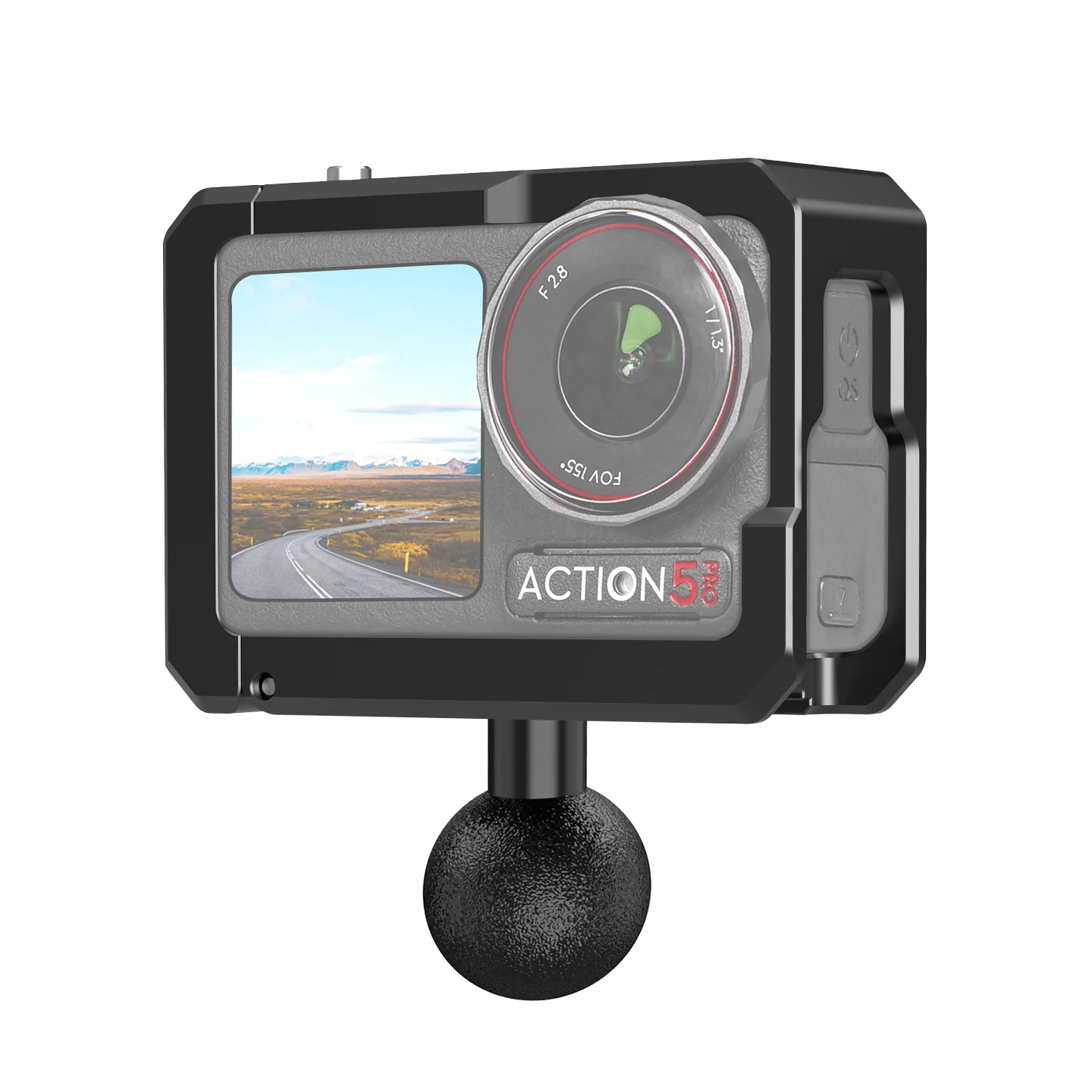 قفص معدني سريع الإصدار لـ DJI OSMO ACTION 5/4/3 إطار حماية مع ميكروفون للحذاء البارد ملء دعامة إضاءة توسيع جبل #5